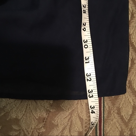 BCX Navy Blue Chiffon Dress M - Picture 7 of 7